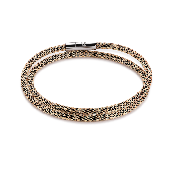 Coeur de Lion Bracelet mesh silver-coated & enamelled gold - Jewelry Sale