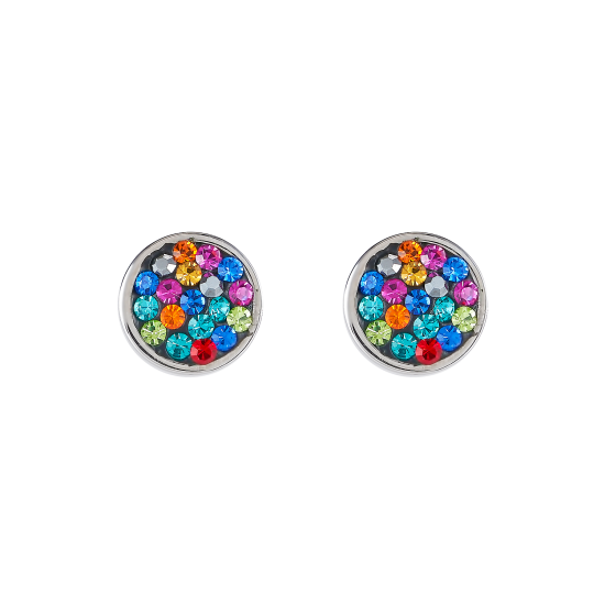 Coeur de Lion Earrings stainless steel & crystals pavé multicolour - Jewelry Sale