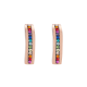 Coeur de Lion Earrings stainless steel rose gold & crystals pavé strip multicolour - Jewelry Sale