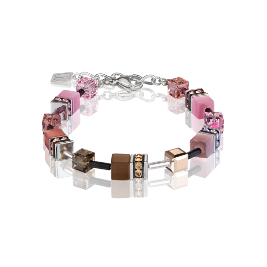 Coeur de Lion GeoCUBE® Bracelet brown-rose - Jewelry Sale