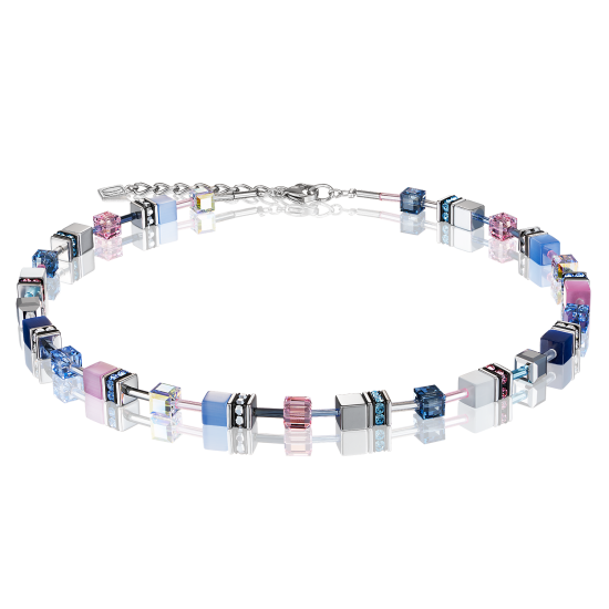 Coeur de Lion GeoCUBE® Necklace blue-rose - Jewelry Sale