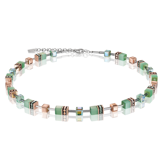 Coeur de Lion GeoCUBE® Necklace light green - Jewelry Sale