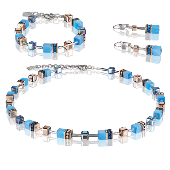 Coeur de Lion GeoCUBE® Necklace blue - Jewelry Sale
