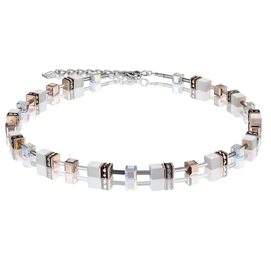 Coeur de Lion GeoCUBE® Necklace white - Jewelry Sale