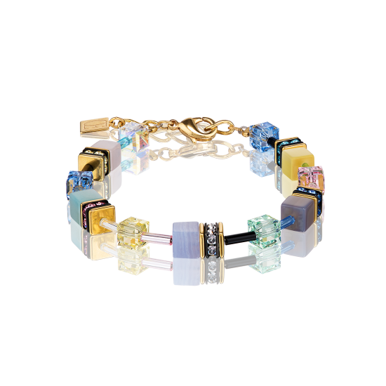Coeur de Lion Bracelet GeoCUBE® Swarovski® Crystals & Gemstones multicolour romance - Jewelry Sale