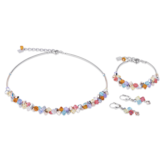 Coeur de Lion Necklace Swarovski® Crystals & stainless steel multicolour pastel 1 - Jewelry Sale
