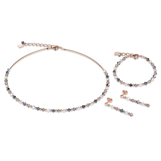 Coeur de Lion Earrings Swarovski® Crystals & stainless steel rose gold-grey - Jewelry Sale