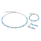Coeur de Lion Bracelet GeoCUBE® small synthetic tiger's eye & Swarovski® Crystals blue-turquoise - Jewelry Sale